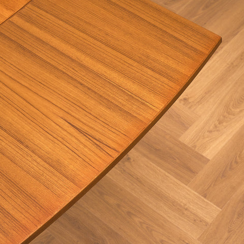 Swedish foldable coffee table / dining table in teak