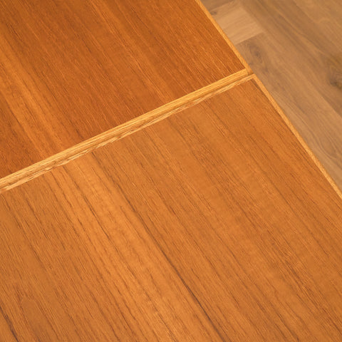 Swedish rectangular dining table in teak and oak by Rosendal Möbelfabrik, Rottne