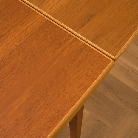 Swedish rectangular dining table in teak and oak by Rosendal Möbelfabrik, Rottne