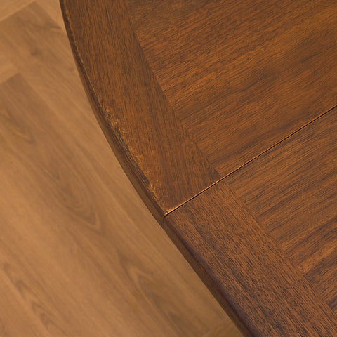 Swedish round dining table in walnut by Nils Jonsson for Troeds