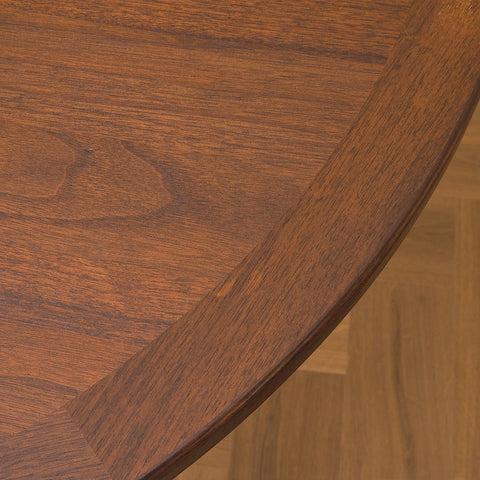 Swedish round dining table in walnut by Nils Jonsson for Troeds