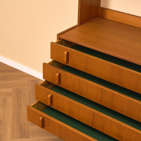 Swedish bookshelf in teak by Bertil Fridhagen for Bodafors