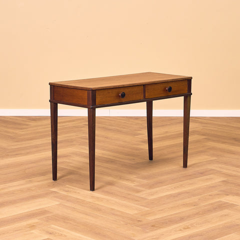 Swedish side table in teak and beech