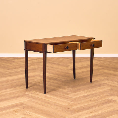 Swedish side table in teak and beech