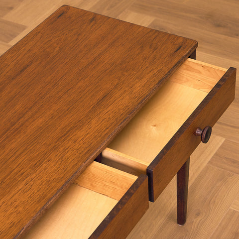 Swedish side table in teak and beech