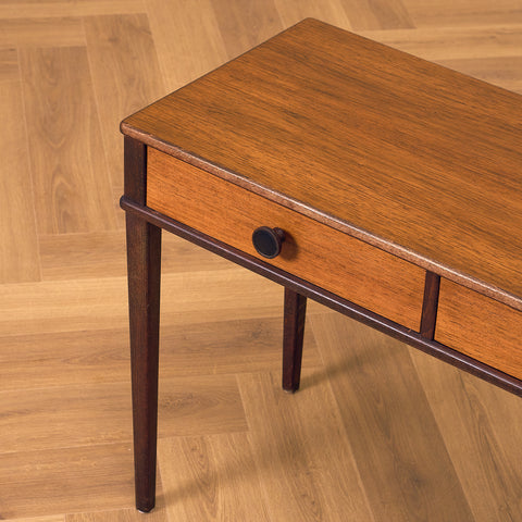 Swedish side table in teak and beech
