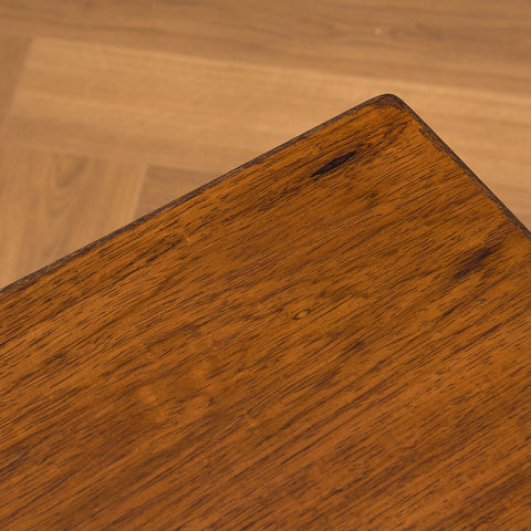 Swedish side table in teak and beech