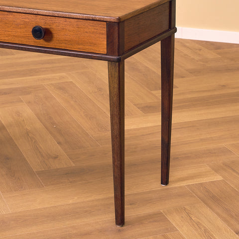 Swedish side table in teak and beech