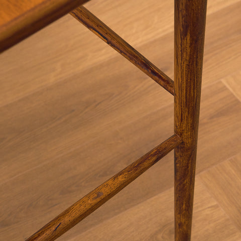 Mid-century side table in teak and oak