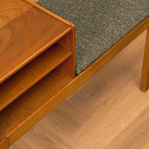 Hall bench in teak and oak