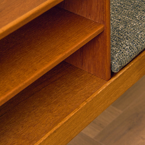 Hall bench in teak and oak