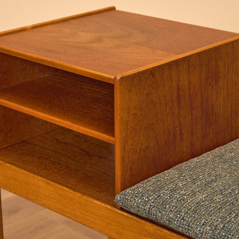Hall bench in teak and oak