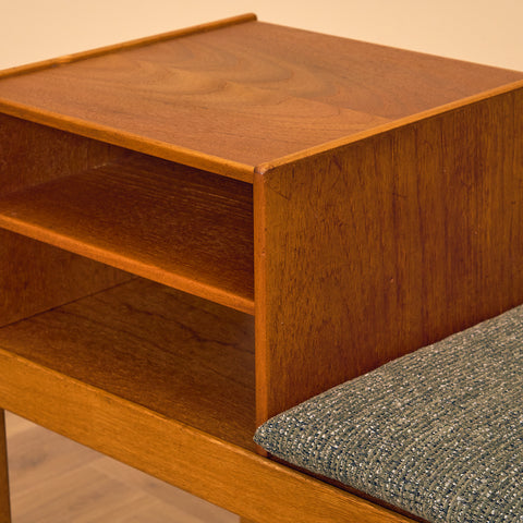 Hall bench in teak and oak