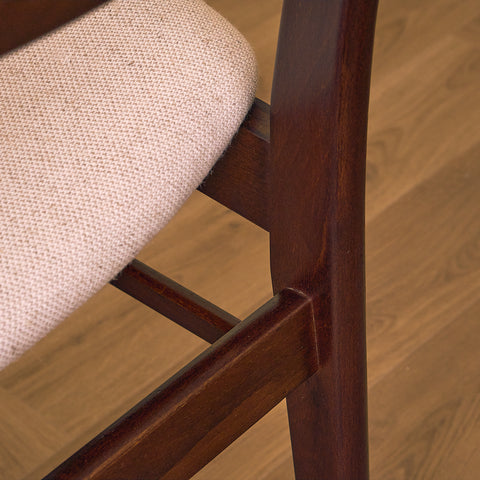 Danish dining chairs in teak and beech by Findahl
