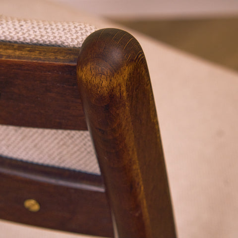 Danish dining chairs in teak and beech by Findahl