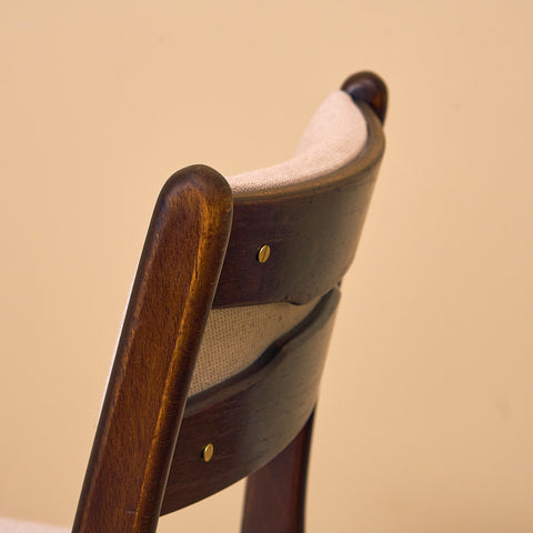 Danish dining chairs in teak and beech by Findahl