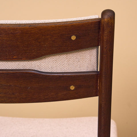 Danish dining chairs in teak and beech by Findahl