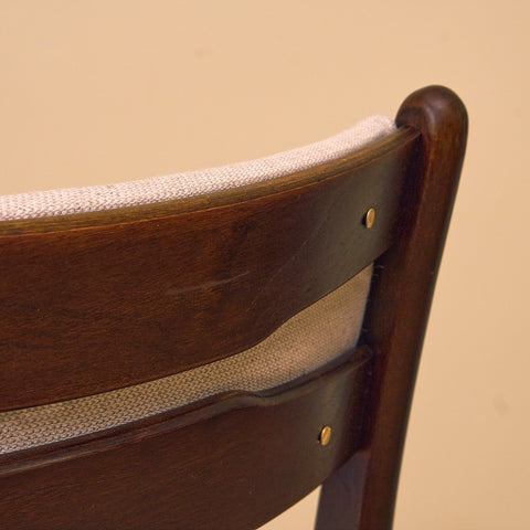 Danish dining chairs in teak and beech by Findahl