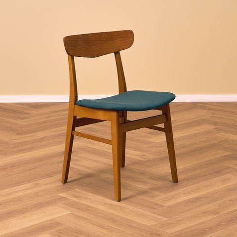 Danish dining chairs in teak and beech by Findahl