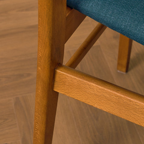 Danish dining chairs in teak and beech by Findahl