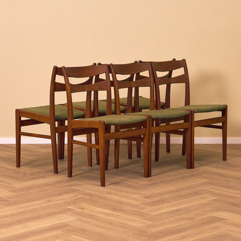 Swedish dining chairs in teak