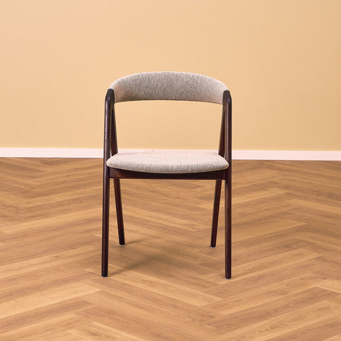 Danish set of 4 dining chairs in walnut by Sax Møbler