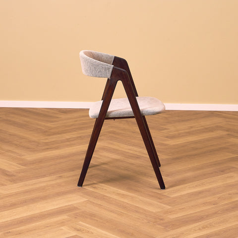 Danish set of 4 dining chairs in walnut by Sax Møbler