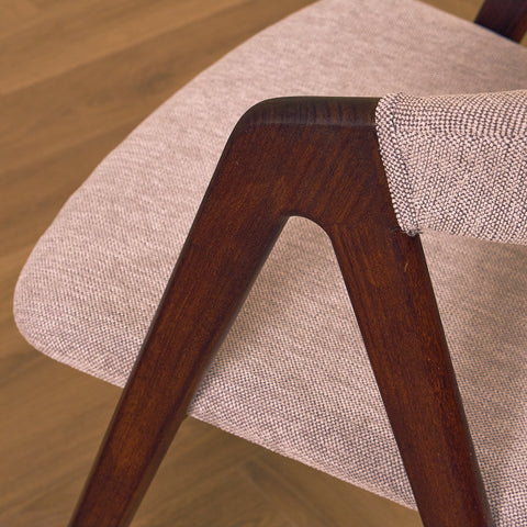 Danish set of 4 dining chairs in walnut by Sax Møbler