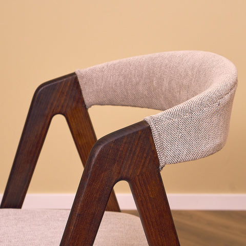 Danish set of 4 dining chairs in walnut by Sax Møbler