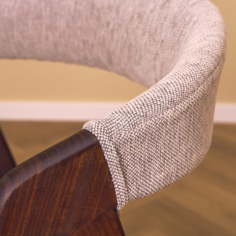 Danish set of 4 dining chairs in walnut by Sax Møbler