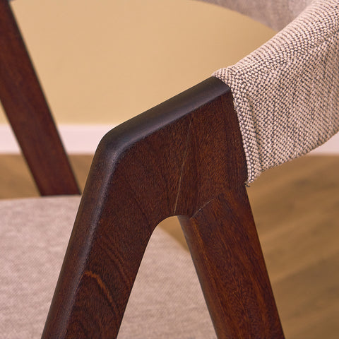 Danish set of 4 dining chairs in walnut by Sax Møbler