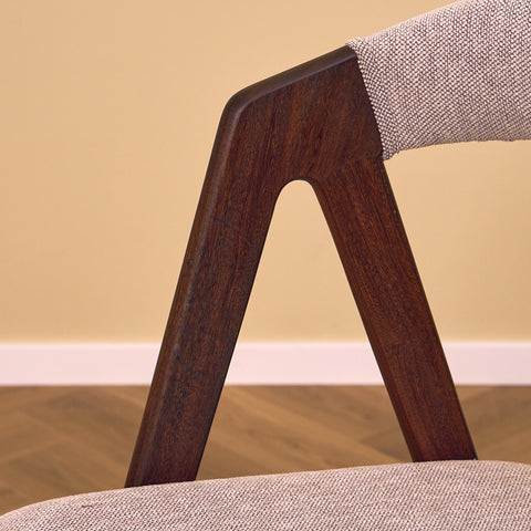 Danish set of 4 dining chairs in walnut by Sax Møbler