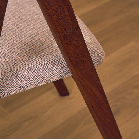 Danish set of 4 dining chairs in walnut by Sax Møbler