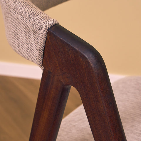 Danish set of 4 dining chairs in walnut by Sax Møbler