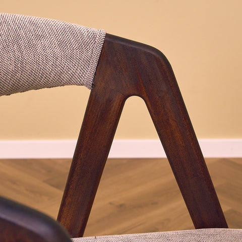 Danish set of 4 dining chairs in walnut by Sax Møbler