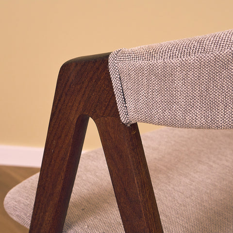 Danish set of 4 dining chairs in walnut by Sax Møbler