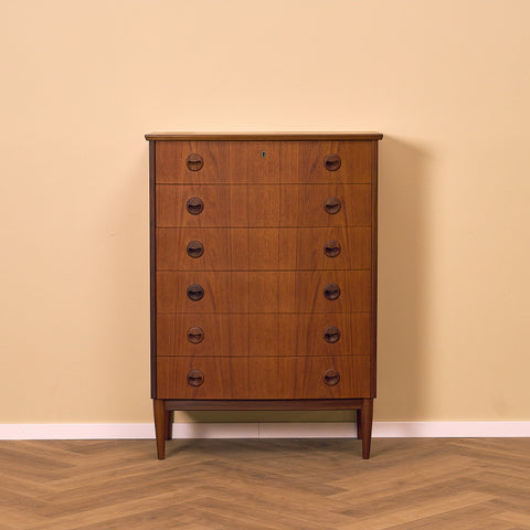 Danish chest of drawers in teak by Niels Christensen