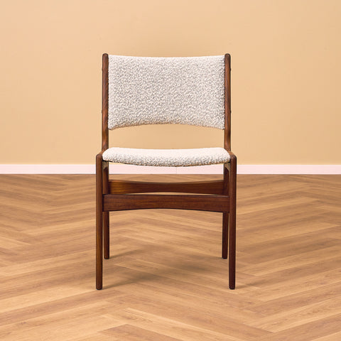 Danish dining chairs in walnut by Erik Buch, model 89