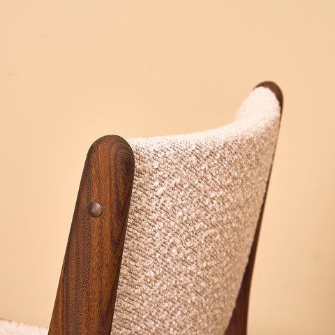 Danish dining chairs in walnut by Erik Buch, model 89