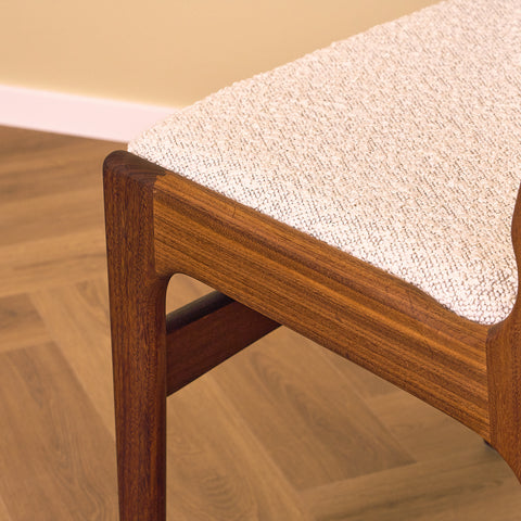 Danish dining chairs in walnut by Erik Buch, model 89