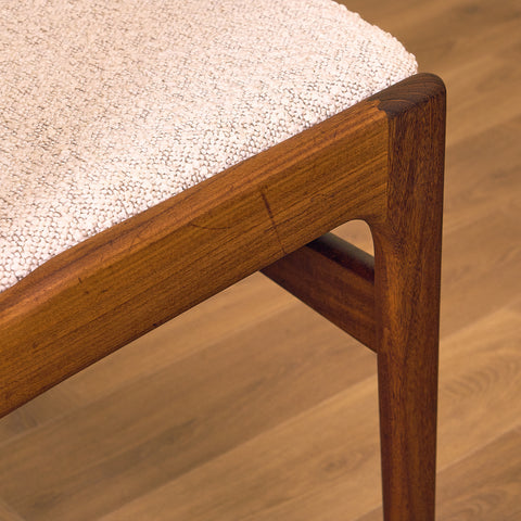 Danish dining chairs in walnut by Erik Buch, model 89