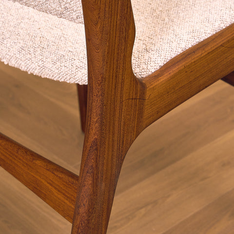 Danish dining chairs in walnut by Erik Buch, model 89
