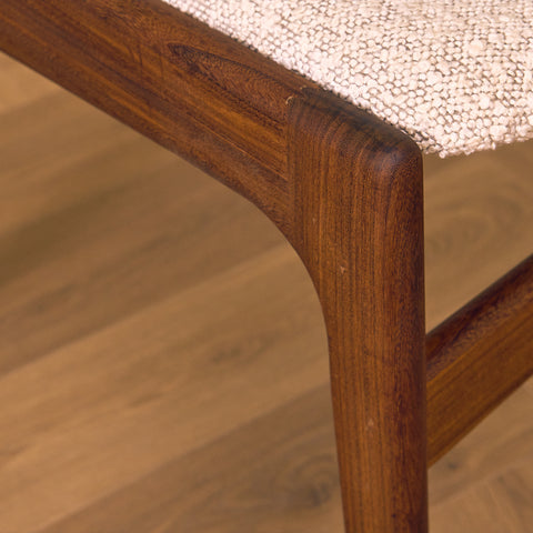 Danish dining chairs in walnut by Erik Buch, model 89