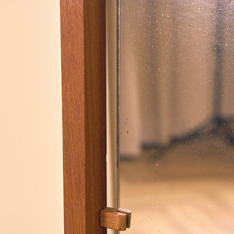 Swedish hall table with mirror in teak and oak