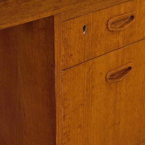Swedish writing desk in teak and beech