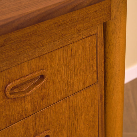 Swedish writing desk in teak and beech