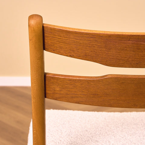 Danish dining chairs in teak and beech by Findahl