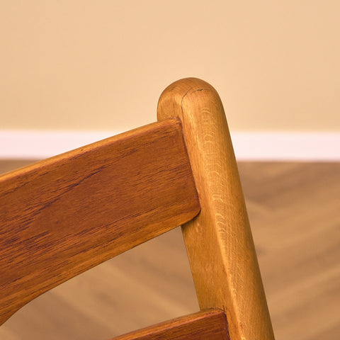 Danish dining chairs in teak and beech by Findahl