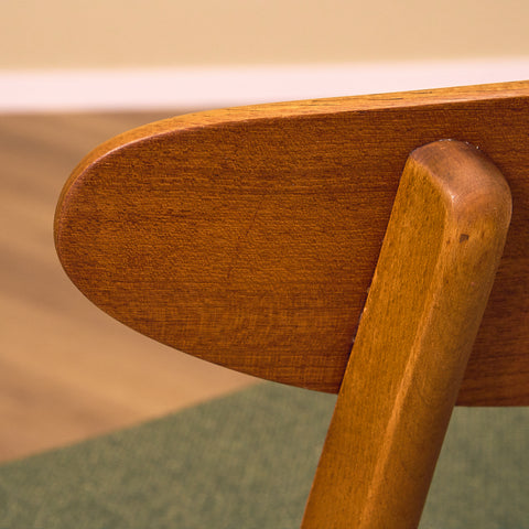 Danish dining chairs in teak & beech