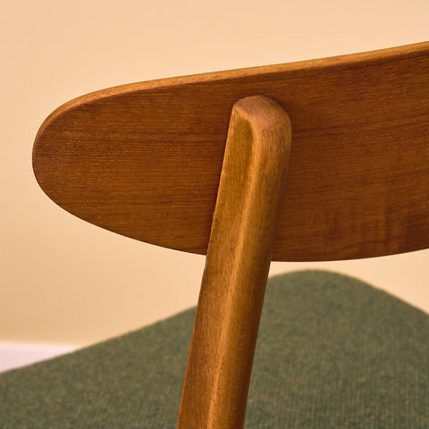 Danish dining chairs in teak & beech